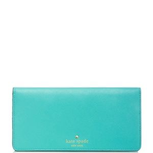 Kate Spade New York Cedar Street Camilla "Fresh Air Blue"Leather Wallet~Rare